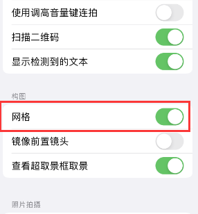 海东苹果手机维修网点分享iPhone如何开启九宫格构图功能